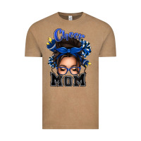 Vintage Coffee cheer mom messy bun Vintage Tee - texasbilliewilder