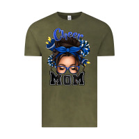 Vintage Olive cheer mom messy bun Vintage Tee - texasbilliewilder