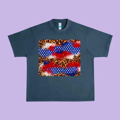 4th Of July Usa Flag Leopard 20oz Tumbler Urban Heavy Tee Designed By Neo Western