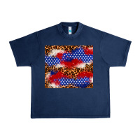 Navy 4th of July USA flag leopard 20oz tumbler Urban Heavy Tee - Neo Western