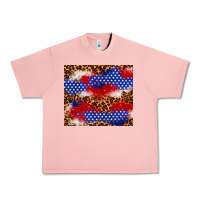 Salmon 4th of July USA flag leopard 20oz tumbler Urban Heavy Tee - Neo Western