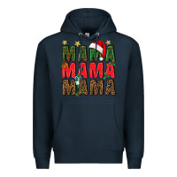 Navy Christmas Mama Premium Hoodie - BundleAndBundleShop