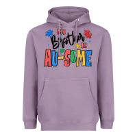 Lavender my brother is ausome autism Heavyweight Hoodie - MaliasSmallBusiness