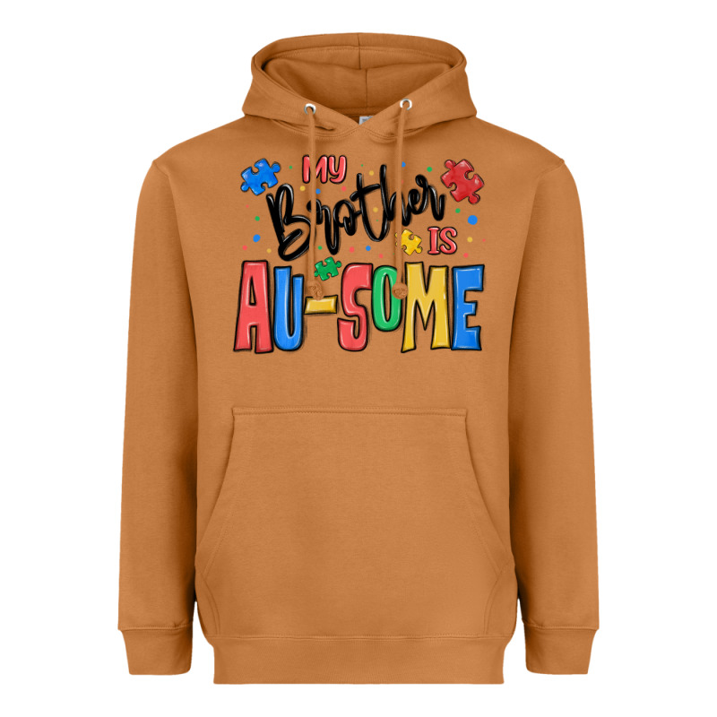 My Brother Is Ausome Autism Heavyweight Hoodie by MaliasSmallBusiness | Teevron