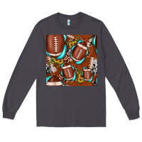 Smoke football leopard gemstone sunflower seamless pattern Long Sleeve Tee - JahusDesignShop