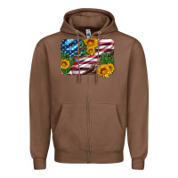 Chestnut usa flag and sunflower serape leopard and cactus Zipper Hoodie - Artiststas