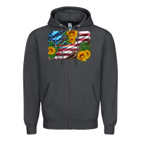 Smoke usa flag and sunflower serape leopard and cactus Zipper Hoodie - Artiststas