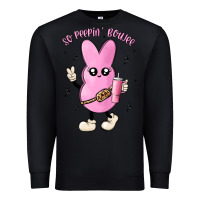 Black so peepin boujee stanley  belt bag inspired Premium Sweatshirt - MaliasSmallBusiness