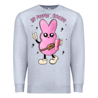 Heather Grey so peepin boujee stanley  belt bag inspired Premium Sweatshirt - MaliasSmallBusiness