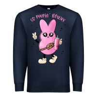 Navy so peepin boujee stanley  belt bag inspired Premium Sweatshirt - MaliasSmallBusiness