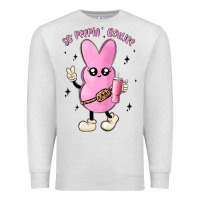 Oatmeal Heather so peepin boujee stanley  belt bag inspired Premium Sweatshirt - MaliasSmallBusiness