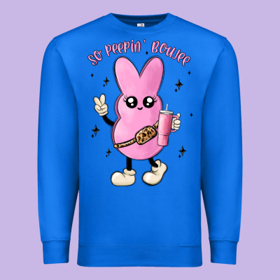 So Peepin Boujee Stanley  Belt Bag Inspired Premium Sweatshirt Designed By Maliassmallbusiness