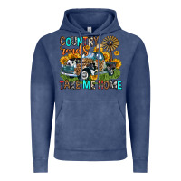 Vintage Denim country roads take me home Vintage Hoodie - Zillion Design Studio