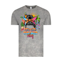 Cloud Rock summer vibes messy bun Vintage Tee - Zillion Design Studio