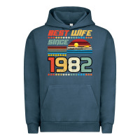 Pigment Midnight Navy Best Wife Since 1982 Urban Hoodie - Bettercallsaul