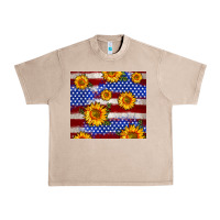 French Oak 4th of July USA flag sunflower 20oz tumbler Urban Heavy Tee - Neo Western