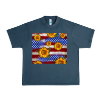 Midnight Navy 4th of July USA flag sunflower 20oz tumbler Urban Heavy Tee - Neo Western
