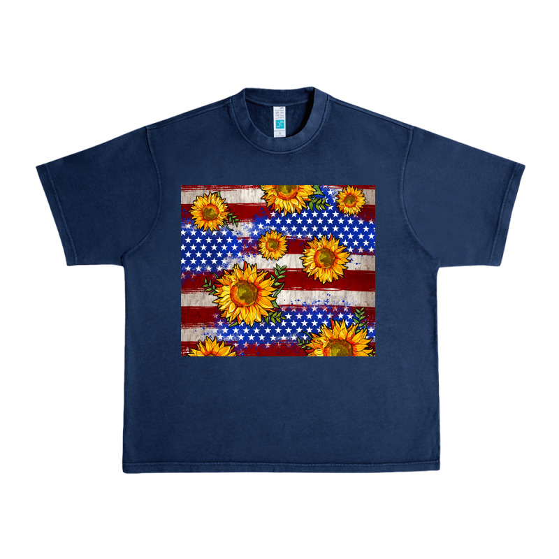 4th Of July Usa Flag Sunflower 20oz Tumbler Urban Heavy Tee by Neo Western | Teevron