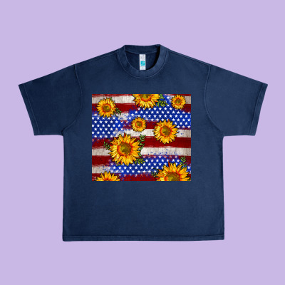 4th Of July Usa Flag Sunflower 20oz Tumbler Urban Heavy Tee Designed By Neo Western