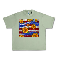 Oil Green 4th of July USA flag sunflower 20oz tumbler Urban Heavy Tee - Neo Western