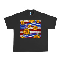 Pigment Black 4th of July USA flag sunflower 20oz tumbler Urban Heavy Tee - Neo Western