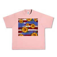 Salmon 4th of July USA flag sunflower 20oz tumbler Urban Heavy Tee - Neo Western