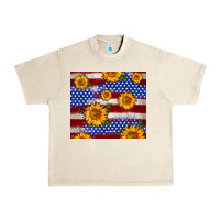 Sandshell 4th of July USA flag sunflower 20oz tumbler Urban Heavy Tee - Neo Western