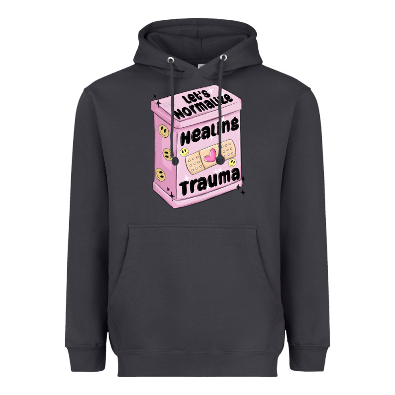 Let's Normalize Healing Trauma Heavyweight Hoodie by MaliasSmallBusiness | Teevron