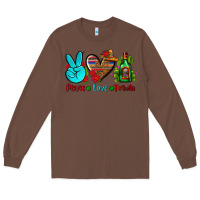 Chestnut peace love tequila Long Sleeve Tee - AdoDesignShop