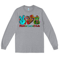 Heather Grey peace love tequila Long Sleeve Tee - AdoDesignShop