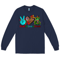 Navy peace love tequila Long Sleeve Tee - AdoDesignShop