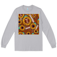 Moon Dust football leopard sunflower seamless pattern Long Sleeve Tee - JahusDesignShop