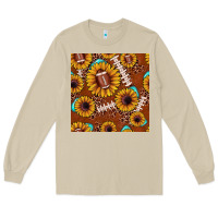 Mushroom football leopard sunflower seamless pattern Long Sleeve Tee - JahusDesignShop
