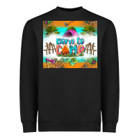 Black born to camp Heavyweight Sweatshirt - Zillion Design Studio