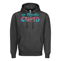 Charcoal Heather no thanks cupid Zipper Hoodie - AdoDesignShop