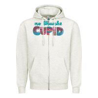 Oatmeal Heather no thanks cupid Zipper Hoodie - AdoDesignShop