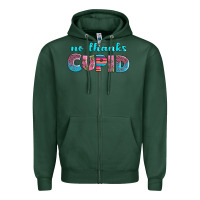 Sports Green no thanks cupid Zipper Hoodie - AdoDesignShop