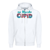 White no thanks cupid Zipper Hoodie - AdoDesignShop