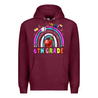 Burgundy 6 th grade Premium Hoodie - BundleAndBundleShop