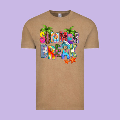 Summer Break Vintage Tee Designed By Zillion Design Studio