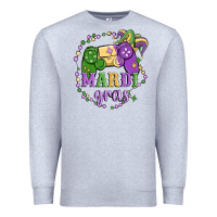 Heather Grey mardi gras game Premium Sweatshirt - MaliasSmallBusiness