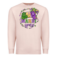 Pale Pink mardi gras game Premium Sweatshirt - MaliasSmallBusiness