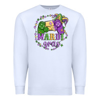 White mardi gras game Premium Sweatshirt - MaliasSmallBusiness