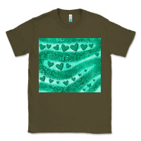 Army Green green glitter heart Classic Tee - JahusDesignShop