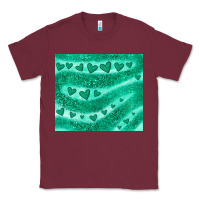 Burgundy green glitter heart Classic Tee - JahusDesignShop