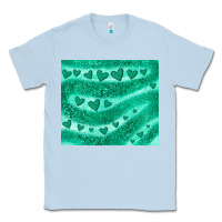 Dusty Blue green glitter heart Classic Tee - JahusDesignShop