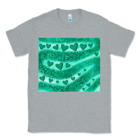 Heather Grey green glitter heart Classic Tee - JahusDesignShop