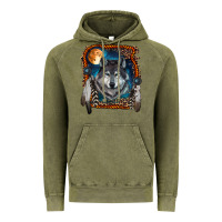 Wolf And Feathers Vintage Hoodie | Teevron