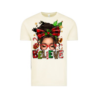 Vintage Arctic christmas believe afro messy bun Vintage Tee - texasbilliewilder