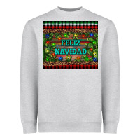 Heather Grey feliz navidad Heavyweight Sweatshirt - RanaPortraitStore